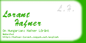 lorant hafner business card