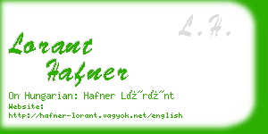 lorant hafner business card